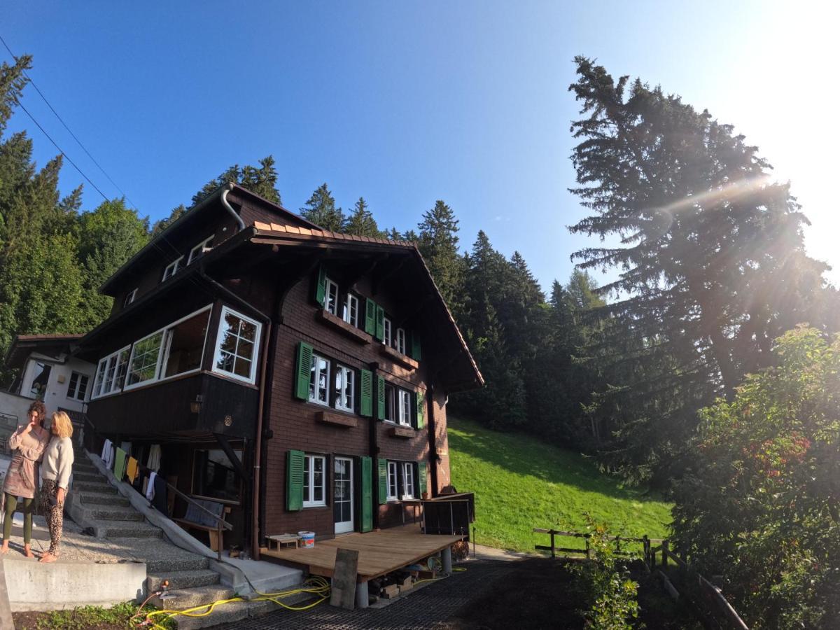 Chalet Sonnenheim, Wohnung Mit Panoramafenster Adelboden Exterior photo
