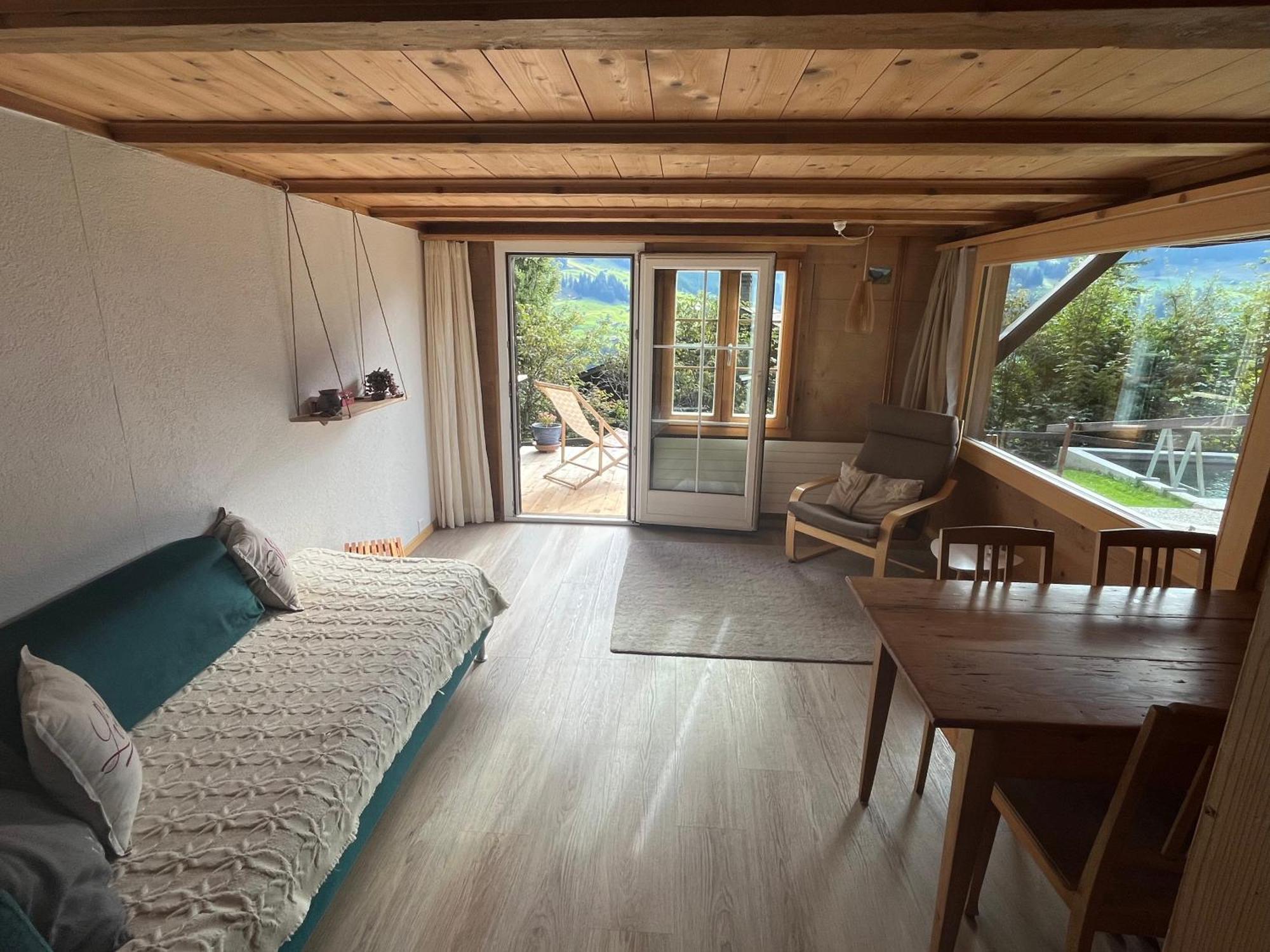 Chalet Sonnenheim, Wohnung Mit Panoramafenster Adelboden Exterior photo
